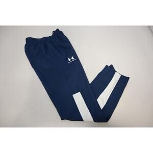 Under Armour Track Pants HeatGear Loose Athletic Blue With Pockets Mens Sz Small
